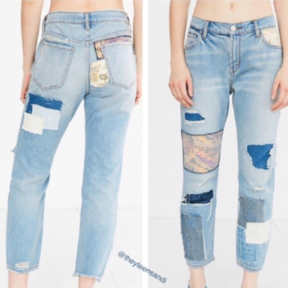 Urban Outfitters BDG Boyfriend Patch Jeans